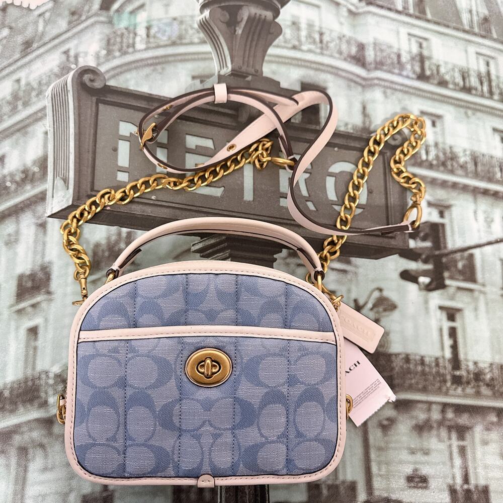 Coach C4688 Lunchbox Top Handle In Signature Chambray With Quilting
